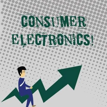 Handwriting text writing Consumer Electronics. Concept meaning consumers for Stock Illustration