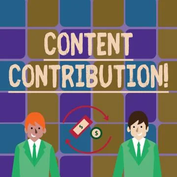 Handwriting text writing Content Contribution. Concept meaning contribution of Stock Illustration