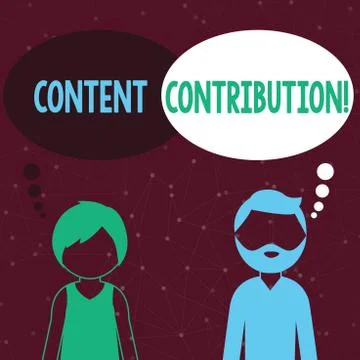 Handwriting text writing Content Contribution. Concept meaning contribution of Stock Illustration