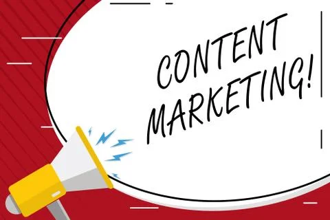 Handwriting text writing Content Marketing. Concept meaning involves creation Stock Illustration