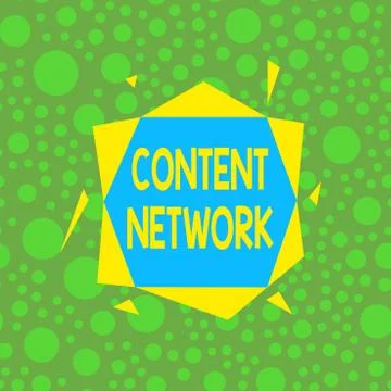 Handwriting text writing Content Network. Concept meaning A group of Web sites Stock Illustration
