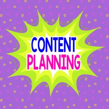 Handwriting text writing Content Planning. Concept meaning establish a fluid Stock Illustration