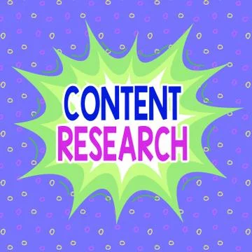 Handwriting text writing Content Research. Concept meaning method for studying Stock Illustration