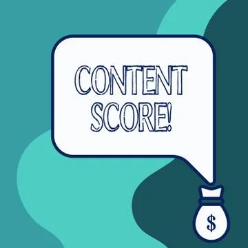 Handwriting text writing Content Score. Concept meaning aggregated predictor for Stock Illustration
