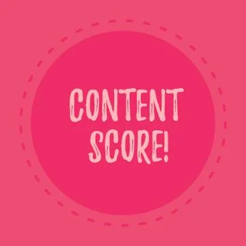Handwriting text writing Content Score. Concept meaning aggregated predictor for Stock Illustration