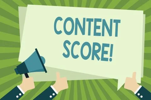 Handwriting text writing Content Score. Concept meaning aggregated predictor for Stock Illustration