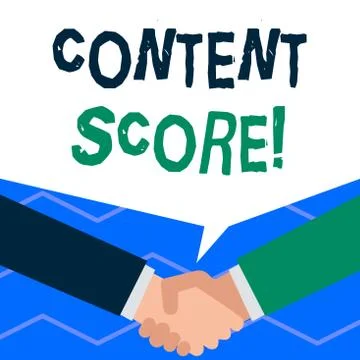 Handwriting text writing Content Score. Concept meaning aggregated predictor for Stock Illustration