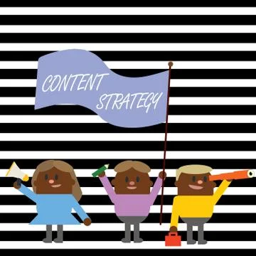 Handwriting text writing Content Strategy. Concept meaning create marketing plan Stock Illustration