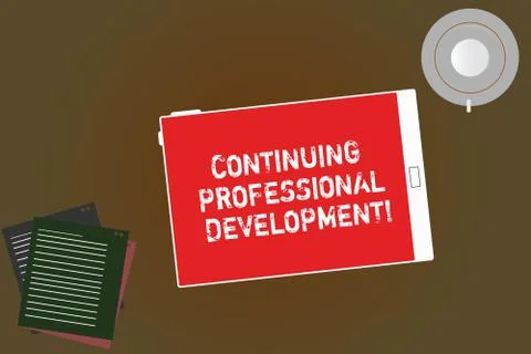 Handwriting text writing Continuing Professional Development. Concept meaning Stock Illustration