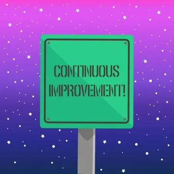 Handwriting text writing Continuous Improvement. Concept meaning involves sma Illustrazione stock