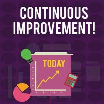 Handwriting text writing Continuous Improvement. Concept meaning Ongoing Effort Stock Illustration