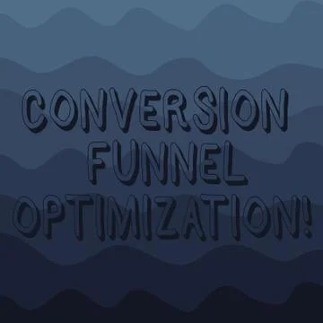 Handwriting text writing Conversion Funnel Optimization. Concept meaning Stock Illustration