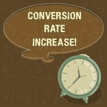 Handwriting text writing Conversion Rate Increase. Concept meaning Percentage of 스톡 일러스트