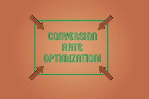 Handwriting text writing Conversion Rate Optimization. Concept meaning Stock Illustration