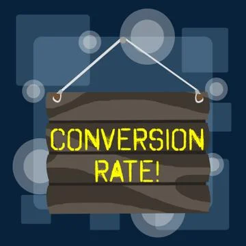 Handwriting text writing Conversion Rate. Concept meaning number of visitors to Stockillustratie