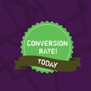 Handwriting text writing Conversion Rate. Concept meaning number of visitors to Stock Illustration