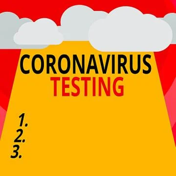 Handwriting text writing Coronavirus Testing. Concept meaning Collection of Illustrazione stock