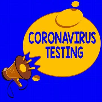 Handwriting text writing Coronavirus Testing. Concept meaning Collection of Stock Illustration