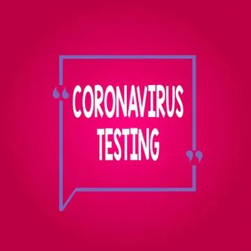 Handwriting text writing Coronavirus Testing. Concept meaning Collection of Illustrazione stock