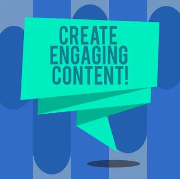 Handwriting text writing Create Engaging Content. Concept meaning provides value Stock Illustration