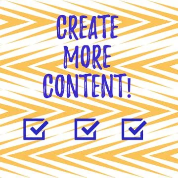 Handwriting text writing Create More Content. Concept meaning write words Stock Illustration