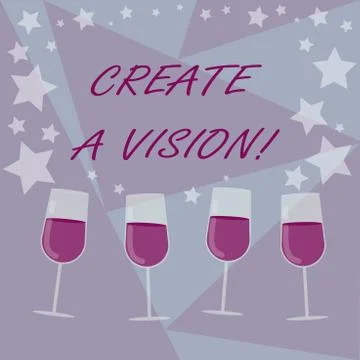 Handwriting text writing Create A Vision. Concept meaning Develop a strategy 스톡 일러스트