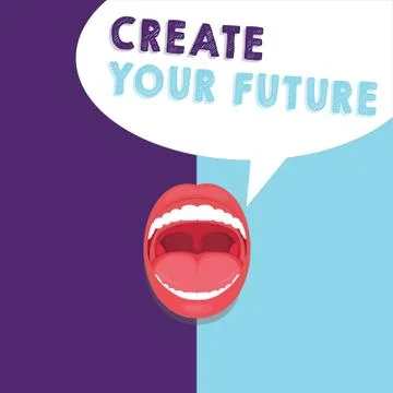 Handwriting text writing Create Your Future. Concept meaning Set Target and Stock Illustration