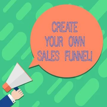 Handwriting text writing Create Your Own Sales Funnel. Concept meaning Develop a 스톡 일러스트