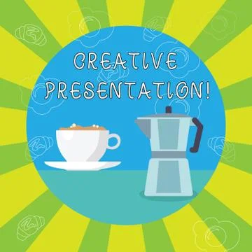 Handwriting text writing Creative Presentation. Concept meaning process of 库存插图