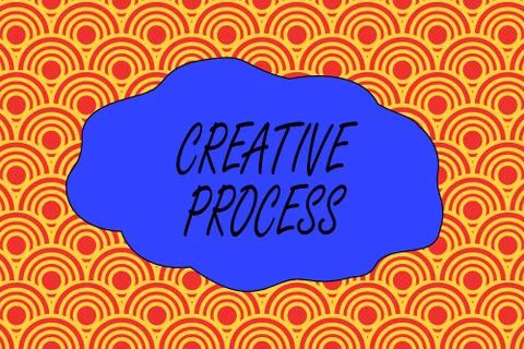 Handwriting text writing Creative Process. Concept meaning act of making new Stock Illustration