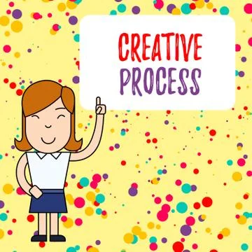 Handwriting text writing Creative Process. Concept meaning act of making new Stock Illustration