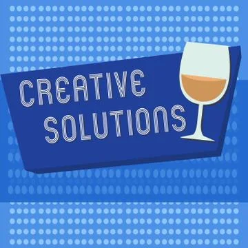 Handwriting text writing Creative Solutions. Concept meaning Original and unique Illustrazione stock