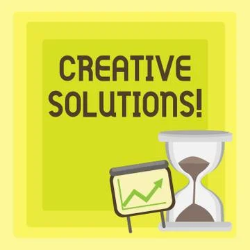 Handwriting text writing Creative Solutions. Concept meaning mental process o Stock Illustration