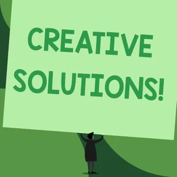 Handwriting text writing Creative Solutions. Concept meaning Original and unique Stock Illustration