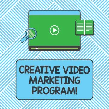 Handwriting text writing Creative Video Marketing Program. Concept meaning Ilustração Stock