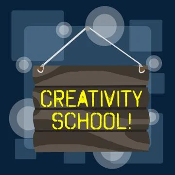 Handwriting text writing Creativity School. Concept meaning students are able to Stock Illustration