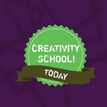 Handwriting text writing Creativity School. Concept meaning students are able to Illustrazione stock