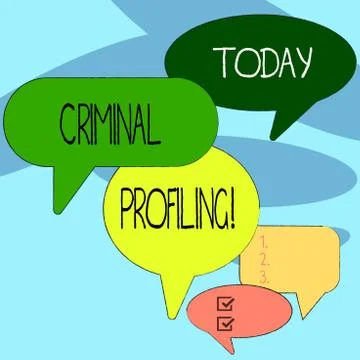 Handwriting text writing Criminal Profiling. Concept meaning Develop profiles 스톡 일러스트