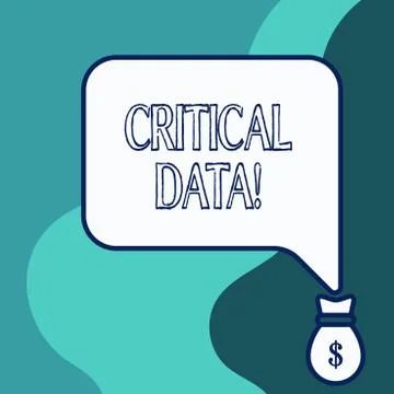 Handwriting text writing Critical Data. Concept meaning elements of business Stock Illustration