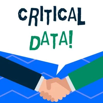 Handwriting text writing Critical Data. Concept meaning elements of business Stock Illustration