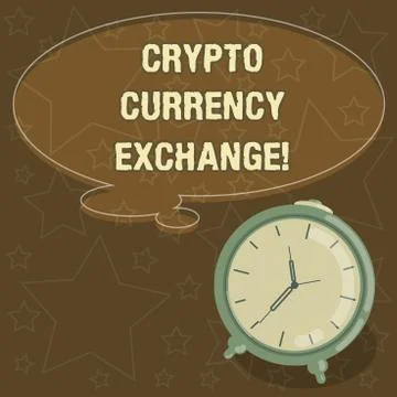 Handwriting text writing Crypto Currency Exchange. Concept meaning Trading of Ilustração Stock