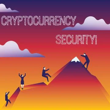 Handwriting text writing Cryptocurrency Security. Concept meaning attempts ob Stock-Illustration