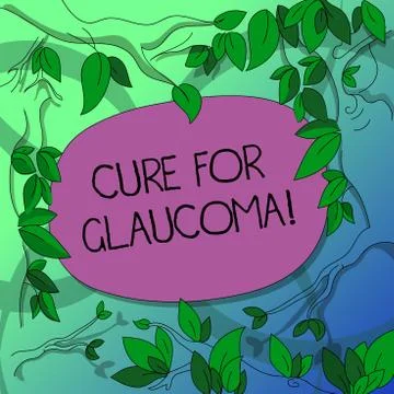 Handwriting text writing Cure For Glaucoma. Concept meaning eye drops pills Stock Illustration