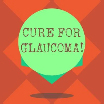 Handwriting text writing Cure For Glaucoma. Concept meaning eye drops pills Stock Illustration