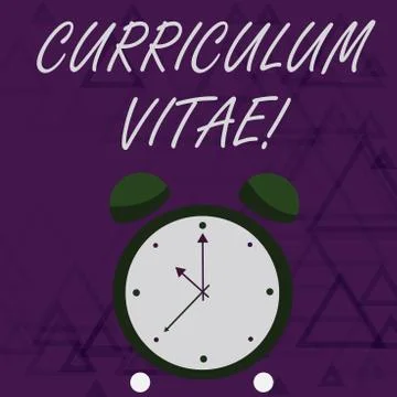 Handwriting text writing Curriculum Vitae. Concept meaning brief account demo Stock Illustration