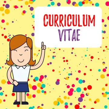 Handwriting text writing Curriculum Vitae. Concept meaning overview of Illustrazione stock