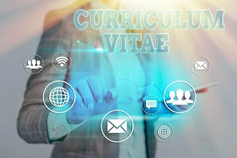 Handwriting text writing Curriculum Vitae. Concept meaning overview of an Stock Photos
