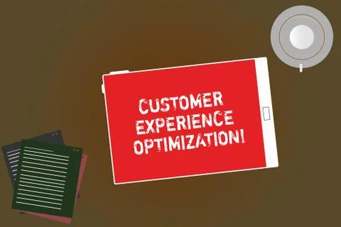 Handwriting text writing Customer Experience Optimization. Concept meaning Illustrazione stock