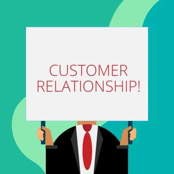 Handwriting text writing Customer Relationship. Concept meaning Deal and Stock Illustration