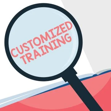 Handwriting text writing Customized Training. Concept meaning Designed to Mee Stock-Illustration